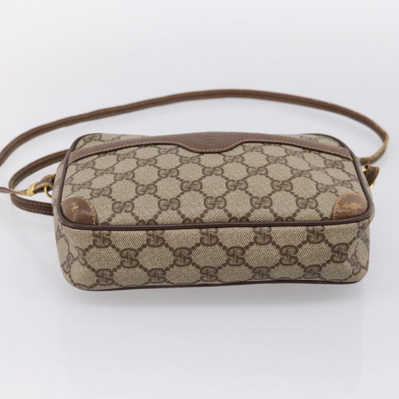 GUCCI GG Supreme Shoulder Bag PVC Beige Gold 007 115 6423 Auth 198269