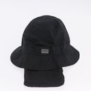 FENDI Zucca Canvas Hat Nylon M Black Auth 198272V-12