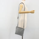 GUCCI Guccissima GG Canvas Shoulder Bag Leather Gray Gold 201538 Auth 198273A-23
