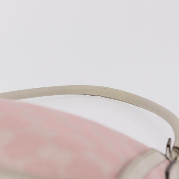 GUCCI GG Canvas Abbey Shoulder Bag Pink Gold Tone 146244 Auth 198274V