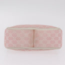 GUCCI GG Canvas Abbey Shoulder Bag Pink Gold Tone 146244 Auth 198274V-6