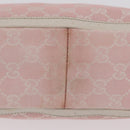 GUCCI GG Canvas Abbey Shoulder Bag Pink Gold Tone 146244 Auth 198274V-16