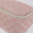 GUCCI GG Canvas Abbey Shoulder Bag Pink Gold Tone 146244 Auth 198274V-18