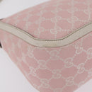 GUCCI GG Canvas Abbey Shoulder Bag Pink Gold Tone 146244 Auth 198274V-19