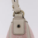 GUCCI GG Canvas Abbey Shoulder Bag Pink Gold Tone 146244 Auth 198274V-22