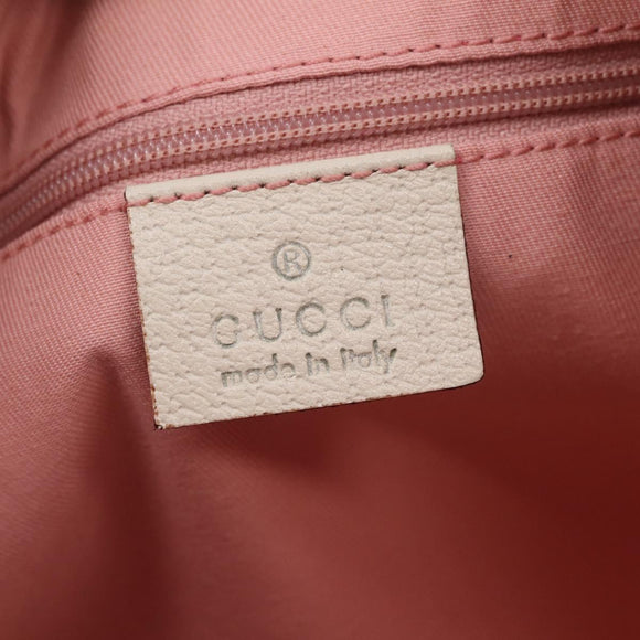 GUCCI GG Canvas Abbey Shoulder Bag Pink Gold Tone 146244 Auth 198274V