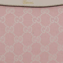 GUCCI GG Canvas Abbey Shoulder Bag Pink Gold Tone 146244 Auth 198274V-2