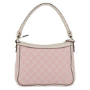 GUCCI GG Canvas Abbey Shoulder Bag Pink Gold Tone 146244 Auth 198274V-3