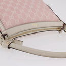 GUCCI GG Canvas Abbey Shoulder Bag Pink Gold Tone 146244 Auth 198274V-7