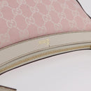 GUCCI GG Canvas Abbey Shoulder Bag Pink Gold Tone 146244 Auth 198274V-8