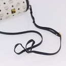 MCM Vicetos Logogram Shoulder Bag PVC White Gold Auth 198277-7