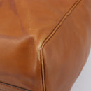 Christian Dior Boston Bag Suede Leather Gold Brown Auth 198280-10