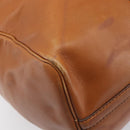 Christian Dior Boston Bag Suede Leather Gold Brown Auth 198280-13