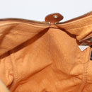 Christian Dior Boston Bag Suede Leather Gold Brown Auth 198280-19