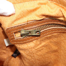 Christian Dior Boston Bag Suede Leather Gold Brown Auth 198280-20