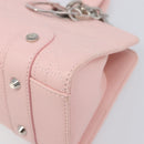 Christian Dior Cannage Lady D Joy Hand Bag Leather Pink Silver Auth 198283SAM-10