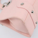 Christian Dior Cannage Lady D Joy Hand Bag Leather Pink Silver Auth 198283SAM-13