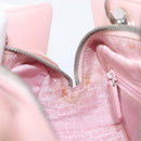 Christian Dior Cannage Lady D Joy Hand Bag Leather Pink Silver Auth 198283SAM-20