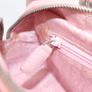 Christian Dior Cannage Lady D Joy Hand Bag Leather Pink Silver Auth 198283SAM-21