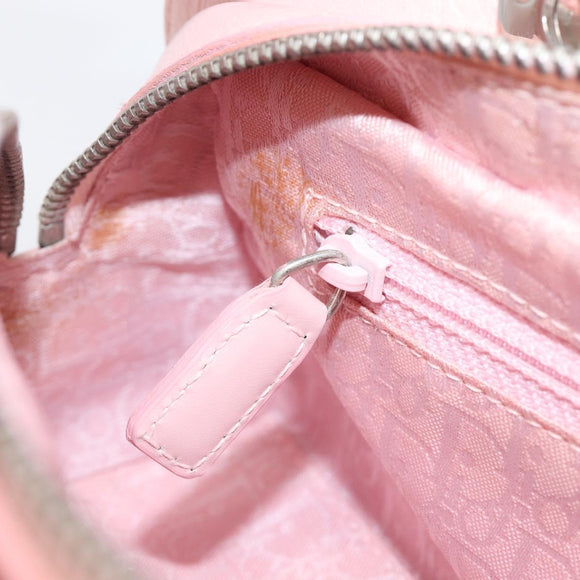 Christian Dior Cannage Lady D Joy Hand Bag Leather Pink Silver Auth 198283SAM