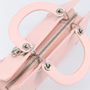 Christian Dior Cannage Lady D Joy Hand Bag Leather Pink Silver Auth 198283SAM-6