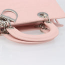 Christian Dior Cannage Lady D Joy Hand Bag Leather Pink Silver Auth 198283SAM-7