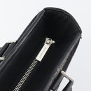 BURBERRY Nova Check Hand Bag Wool Black Silver Auth 198286A-14