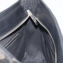 BURBERRY Nova Check Hand Bag Wool Black Silver Auth 198286A-17