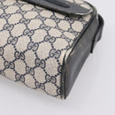 GUCCI GG Supreme Shoulder Bag PVC Navy Gold Auth 198291-8