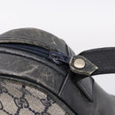 GUCCI GG Supreme Shoulder Bag PVC Navy Gold Auth 198291-9