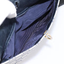 GUCCI GG Supreme Shoulder Bag PVC Navy Gold Auth 198291-22