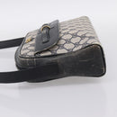 GUCCI GG Supreme Shoulder Bag PVC Navy Gold Auth 198291-3