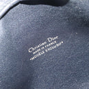 Christian Dior Trotter Canvas Shoulder Bag Navy Gold Auth 198292-11