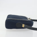 Christian Dior Trotter Canvas Shoulder Bag Navy Gold Auth 198292-3
