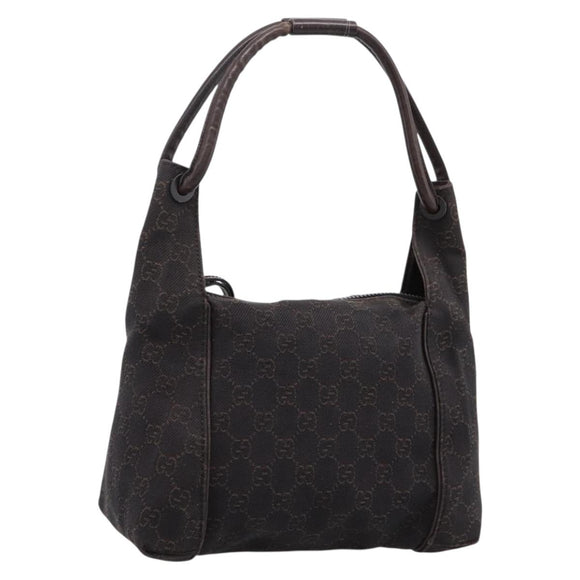 GUCCI GG Canvas Hand Bag Brown 101333 Auth 198296A
