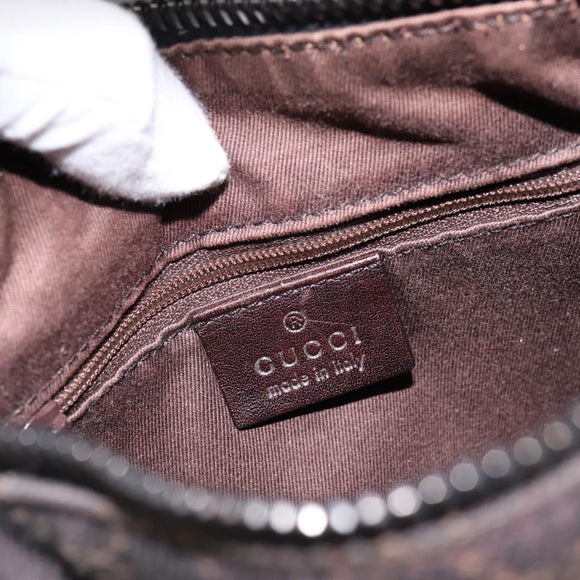 GUCCI GG Canvas Hand Bag Brown 101333 Auth 198296A