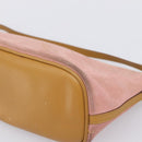 GUCCI Accessory Pouch Suede Pink Gold 039 1103 Auth 198297-12