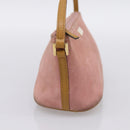 GUCCI Accessory Pouch Suede Pink Gold 039 1103 Auth 198297-4