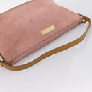 GUCCI Accessory Pouch Suede Pink Gold 039 1103 Auth 198297-7