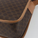 CELINE Macadam Canvas Shoulder Bag PVC Leather Brown Gold Auth 198300-17
