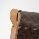 CELINE Macadam Canvas Shoulder Bag PVC Leather Brown Gold Auth 198300-8