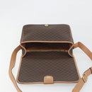 CELINE Macadam Canvas Shoulder Bag PVC Leather Brown Gold Auth 198300-20