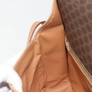 CELINE Macadam Canvas Shoulder Bag PVC Leather Brown Gold Auth 198300-22