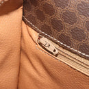CELINE Macadam Canvas Shoulder Bag PVC Leather Brown Gold Auth 198300-23