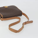 CELINE Macadam Canvas Shoulder Bag PVC Leather Brown Gold Auth 198300-7