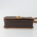 CELINE Macadam Canvas Shoulder Bag PVC Leather Brown Gold Auth 198300-5