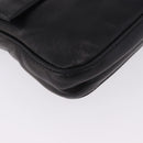 FENDI Mamma Baguette Shoulder Bag Leather Black Silver Auth 198301SAM-9
