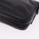 FENDI Mamma Baguette Shoulder Bag Leather Black Silver Auth 198301SAM-16