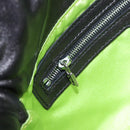 FENDI Mamma Baguette Shoulder Bag Leather Black Silver Auth 198301SAM-23