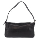 FENDI Mamma Baguette Shoulder Bag Leather Black Silver Auth 198301SAM-2